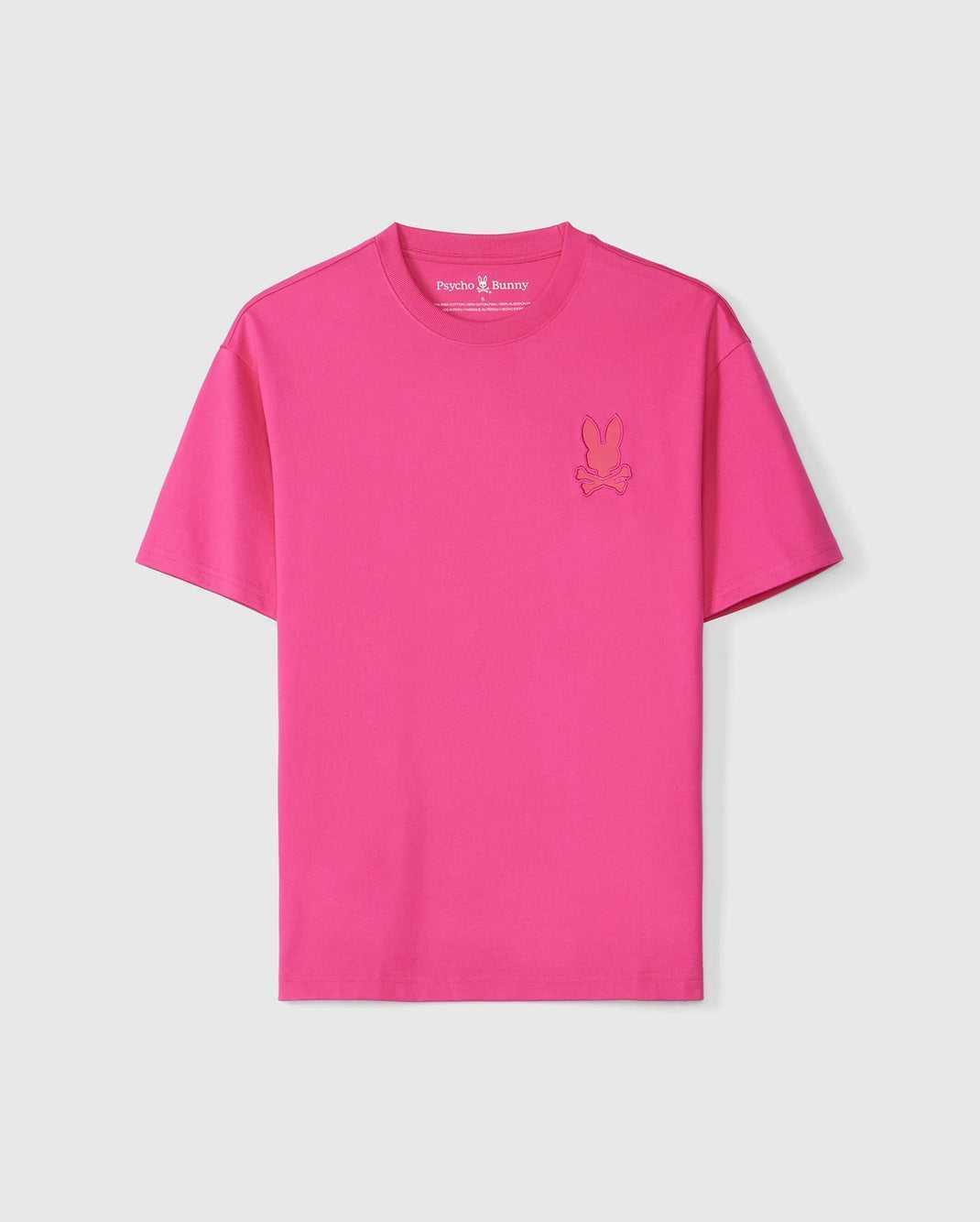 Tees Psycho Bunny Danby Oversized Tee Fushia Violette Homme | QFE-50739123